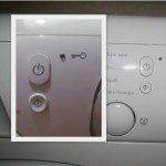 Botão liga / desliga da máquina de lavar