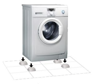 Stovų pasirinkimas skalbimo mašinos kojoms - antivibracinis, amortizatorius, guminis