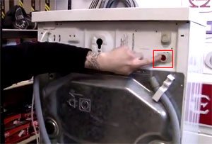 Where is the valve for the washing machine?