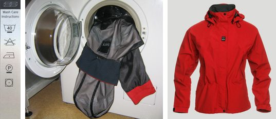 Jachetă cu membrană în mașina de spălat