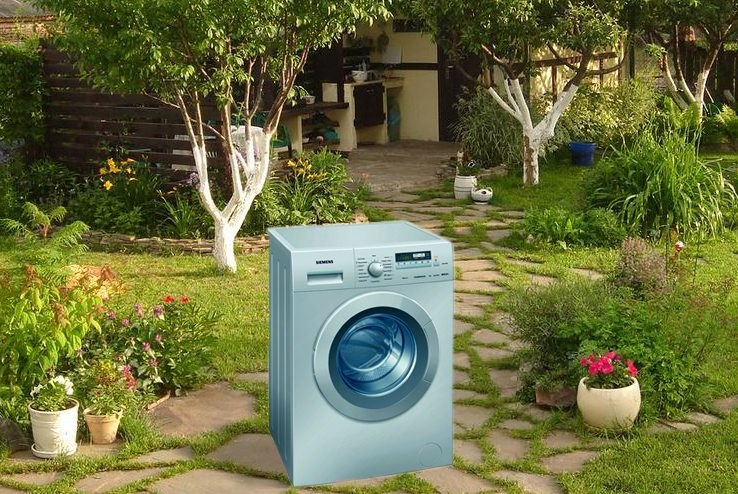 Vaskemaskine til sommerhuse og landdistrikter