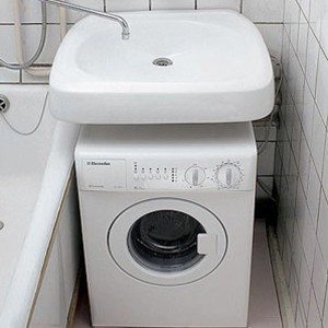 Kriauklė virš skalbimo mašinos