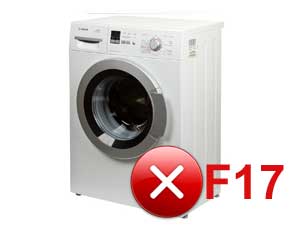 Error f17 sa isang washing machine ng Bosch