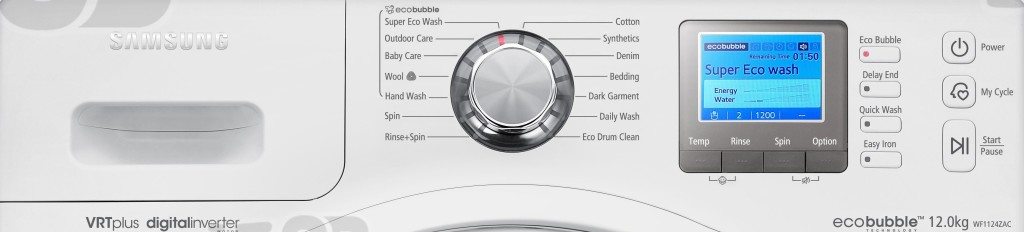 Samsung washing machine panel