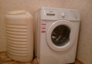 vaskemaskine med tank