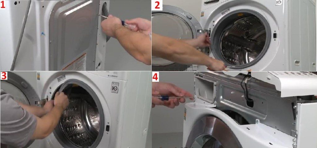 desmontagem de máquina de lavar