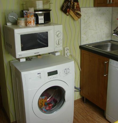 washing machine in the kitchen
