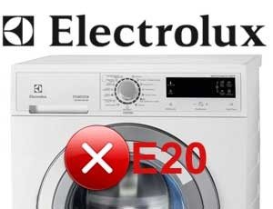 Kod pogreške E20 na perilici rublja Electrolux