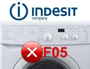 fejl F05 på Indesit vaskemaskinen
