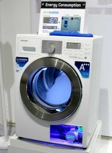 Mesin basuh Samsung dengan gelembung Eco