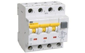 Selecting an automatic circuit breaker (RCD) for a washing machine