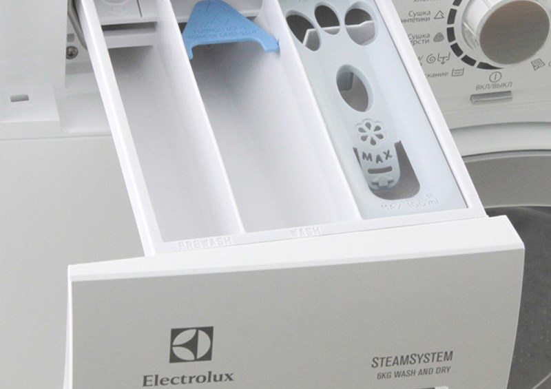 Electrolux washing machine powder receptacle
