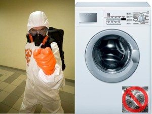 Disinfecting a washing machine at home