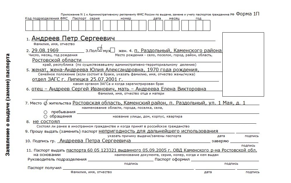 application for passport replacement