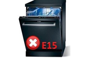 Codi d'error E15 per a un rentavaixelles Bosch