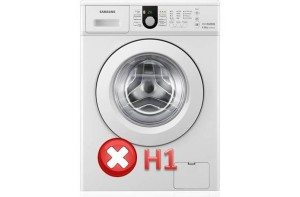 Código de falla H1 en una lavadora Samsung
