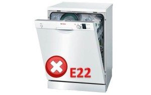 Eroare E22 pentru o mașină de spălat vase Bosch