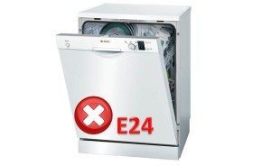 Fejl E24 for en Bosch opvaskemaskine