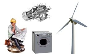 větrný generátor z motoru pračky