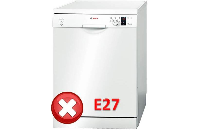 ข้อผิดพลาด E27 ในเครื่องล้างจาน Bosch