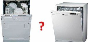 Máquinas de lavar louça embutidas e não embutidas - qual a diferença?