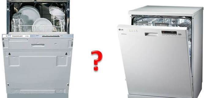 innebygde og frittstående oppvaskmaskiner