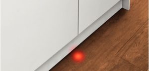 beam on the floor in the Bosch dishwasher