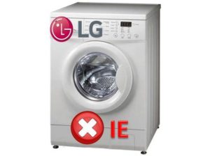 LG washing machine - IE error
