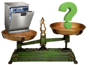 Hur mycket väger en diskmaskin?