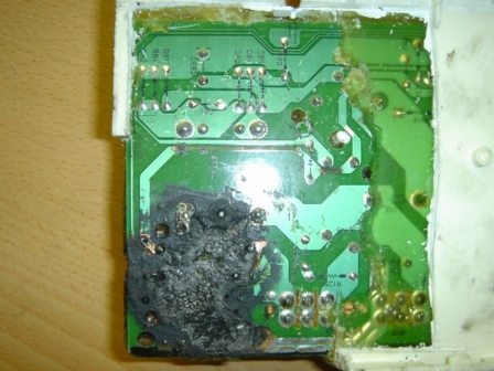 burnt out control board