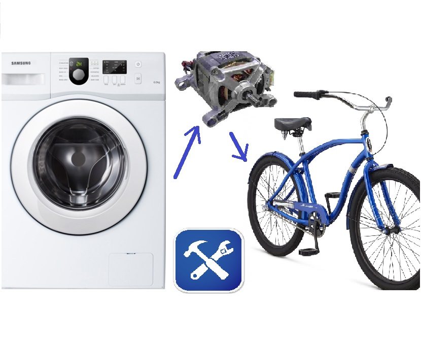 fiets wasmachine motor