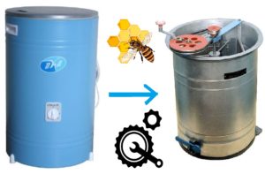 Extrator de mel caseiro de máquina de lavar