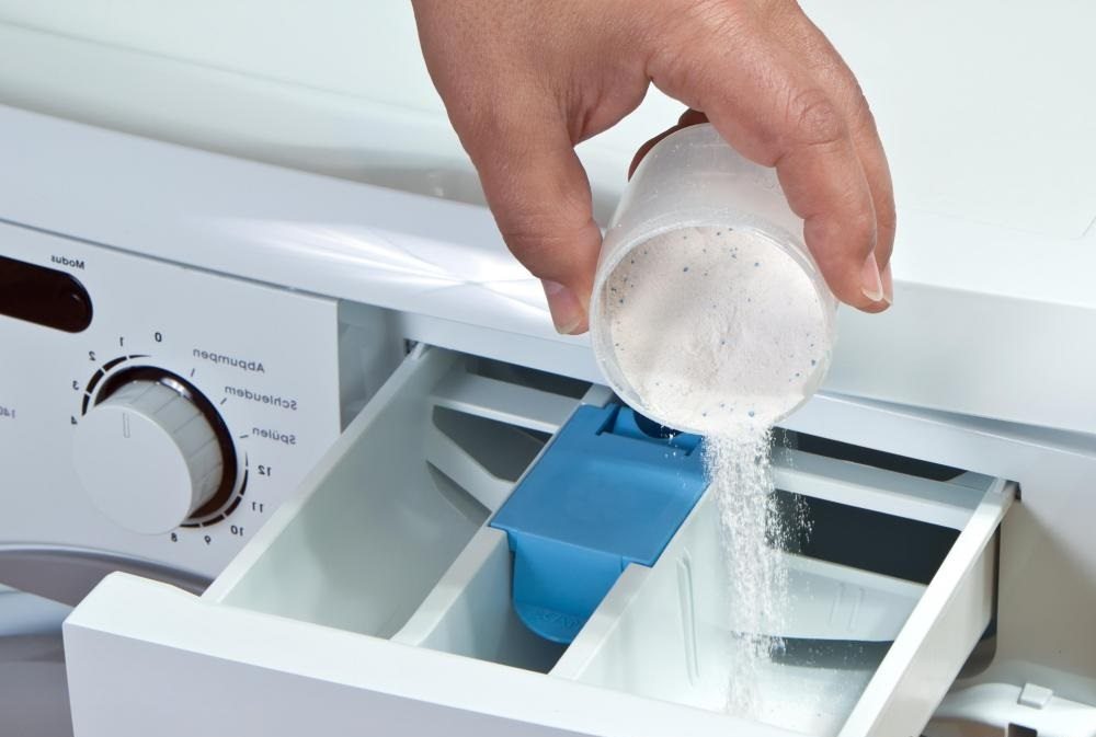 skalbimo mašinos dėklo valymas
