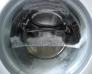 water left in the washing machine