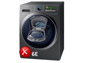 erro 6E na máquina de lavar Samsung