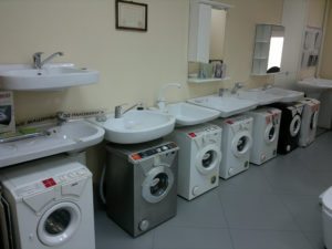 Set – tvättmaskin med handfat