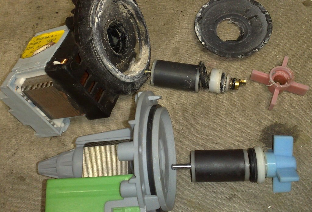 disassembled pump
