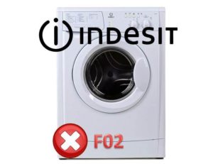 Error F02 sa Indesit washing machine