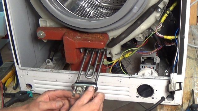 removing the heating element from the washing machine