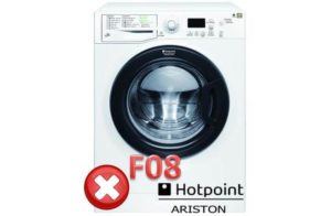 Ariston çamaşır makinesinde Hata F 08