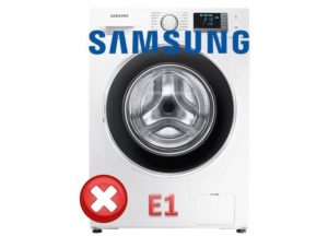 Error E1 – Samsung washing machine