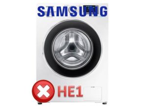 Erreur de machine à laver Samsung HE1