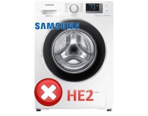 La rentadora de Samsung dóna un error HE2