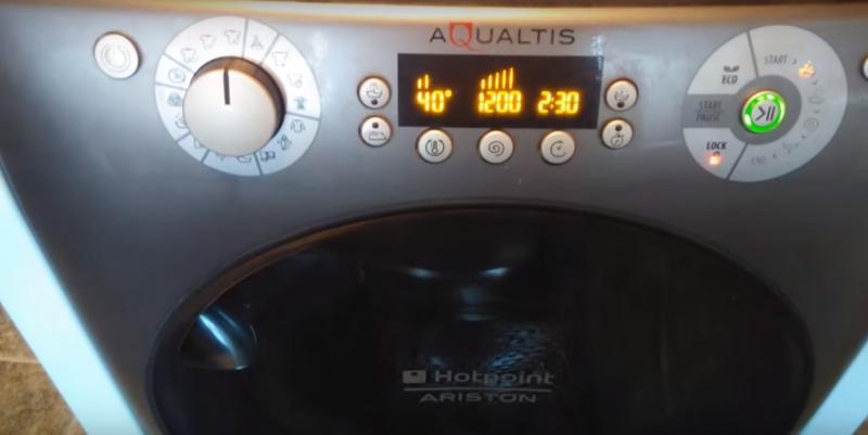 Ariston Aqualtis vaskemaskine panel