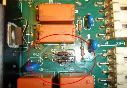 electronic module burned out