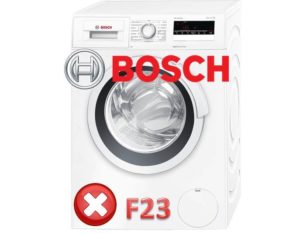 Erreur F23 dans une machine à laver Bosch
