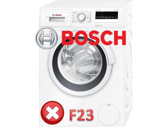 klaida F23 Bosch mašinose