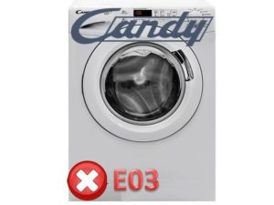 kļūda e03 Kandy veļas mašīnās