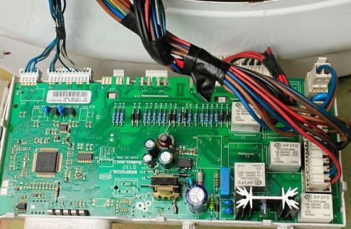 electronic module board and wiring