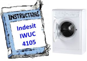 הוראות למכונת כביסה Indesit IWUC 4105